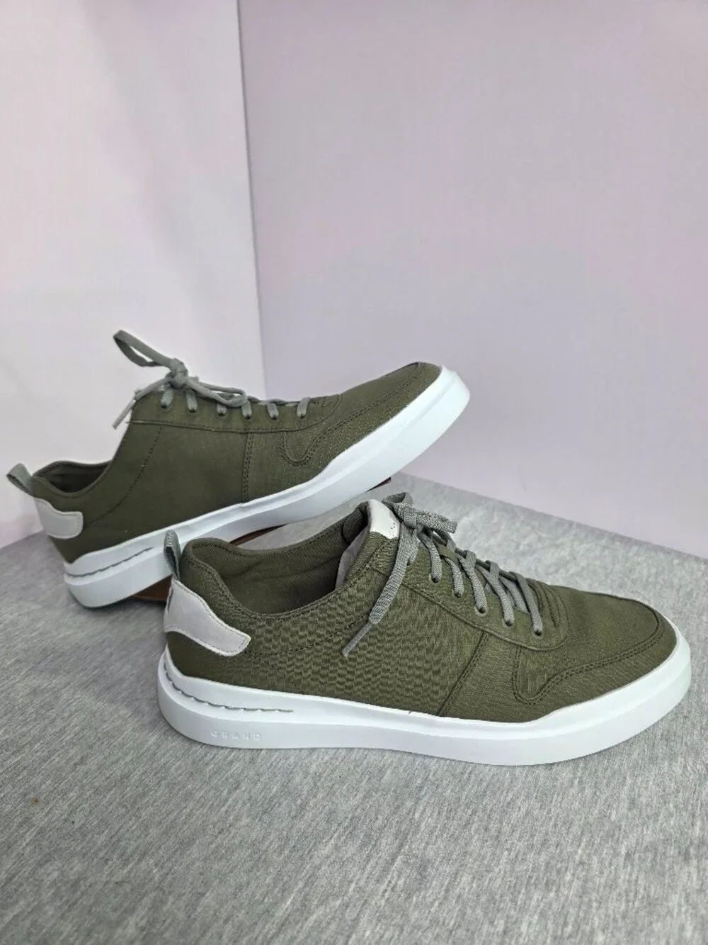 Cole Haan GrandPro Rally Canvas Court Sneakers Dusty Olive Mens 11 Worn Once